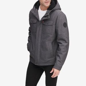 Levi’s soft shell hooded jacket w/Sherpa lining